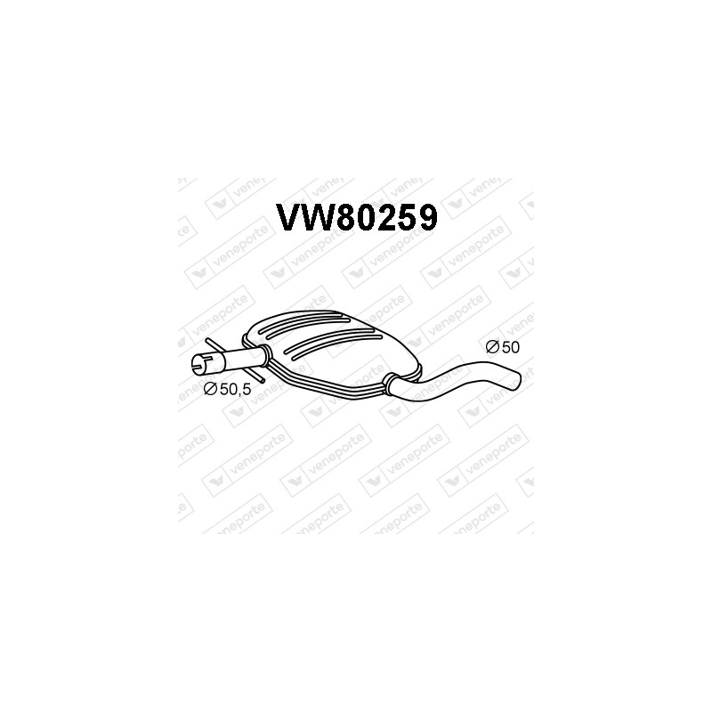 Tłumik VOLKSWAGEN - 1H9253409B 1H9253409D 1H9253409F
