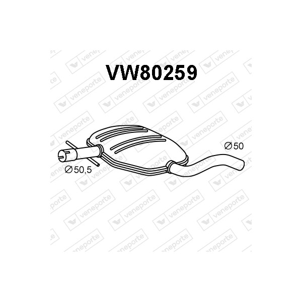 Tłumik VOLKSWAGEN - 1H9253409B 1H9253409D 1H9253409F