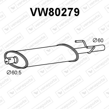 Tłumik VOLKSWAGEN - 2D0253409E 2D0253409L 