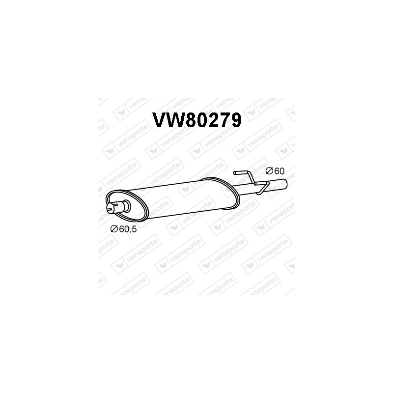 Tłumik VOLKSWAGEN - 2D0253409E 2D0253409L 