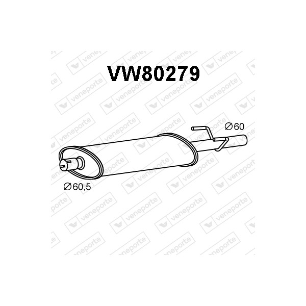 Tłumik VOLKSWAGEN - 2D0253409E 2D0253409L 