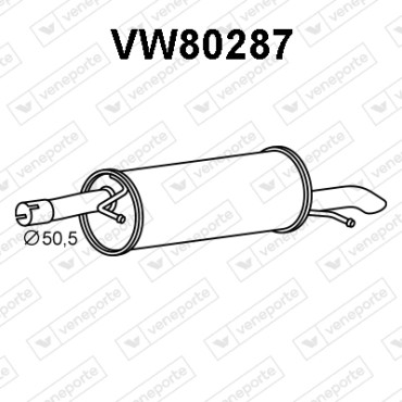 Tłumik VOLKSWAGEN - 3B0253609BA 3B0253609R JZW253609CK