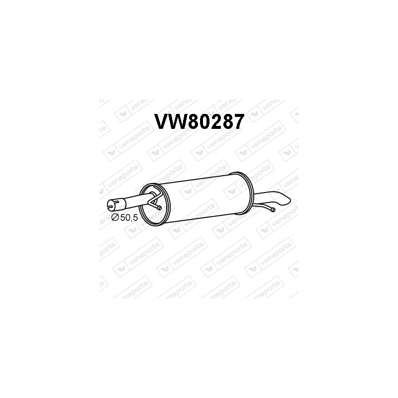 Tłumik VOLKSWAGEN - 3B0253609BA 3B0253609R JZW253609CK