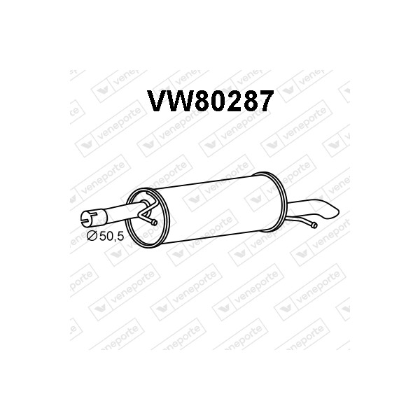 Tłumik VOLKSWAGEN - 3B0253609BA 3B0253609R JZW253609CK