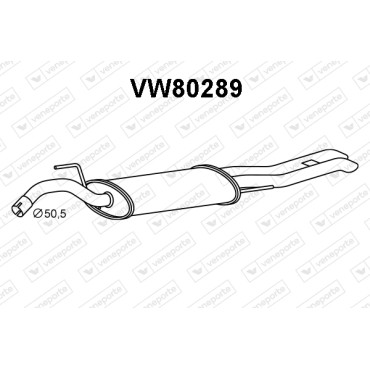 Tłumik VOLKSWAGEN - 3A0253609P  