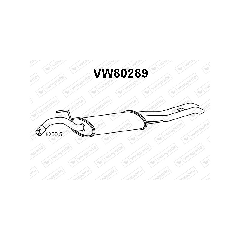 Tłumik VOLKSWAGEN - 3A0253609P  