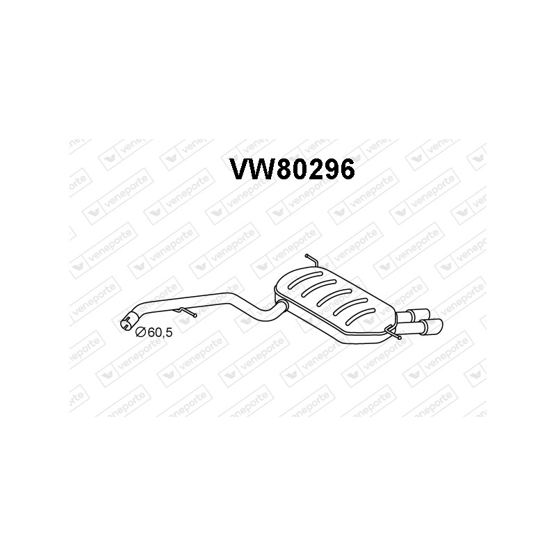 Tłumik VOLKSWAGEN - 5N0253609AF 5N0253609AH 5N0253609D