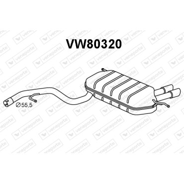 Tłumik VOLKSWAGEN - 5N0253609AG 5N0253609AM 5N0253609C