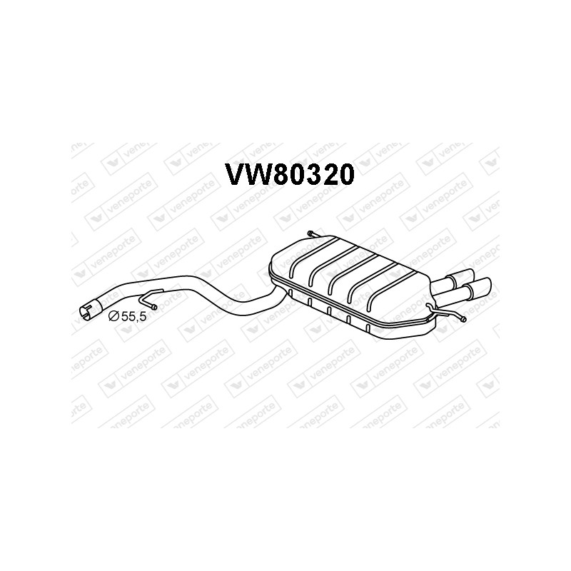 Tłumik VOLKSWAGEN - 5N0253609AG 5N0253609AM 5N0253609C