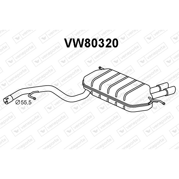 Tłumik VOLKSWAGEN - 5N0253609AG 5N0253609AM 5N0253609C