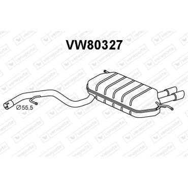Tłumik VOLKSWAGEN - 5N0253609AR 5N0253609R JZW253609EB