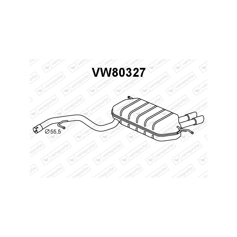 Tłumik VOLKSWAGEN - 5N0253609AR 5N0253609R JZW253609EB