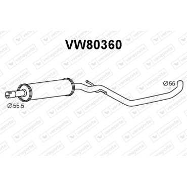 Tłumik VOLKSWAGEN - 1T0253209C 1T0253209D 1T0253209P