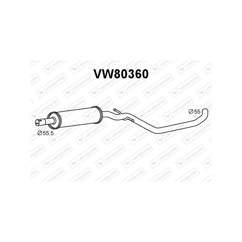 Tłumik VOLKSWAGEN - 1T0253209C 1T0253209D 1T0253209P