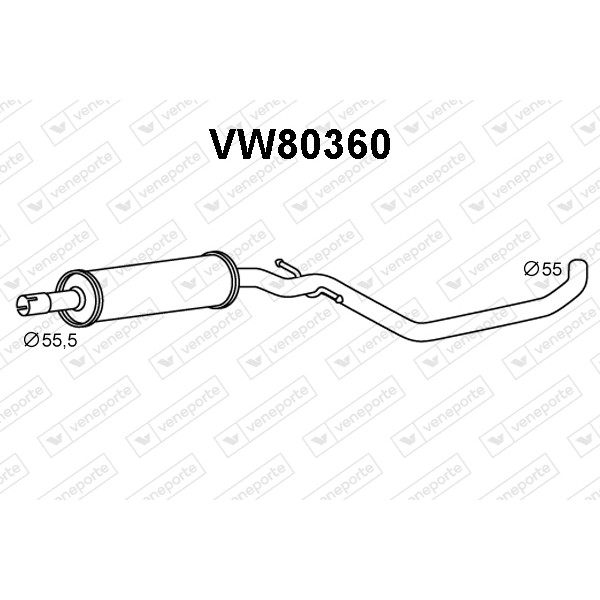 Tłumik VOLKSWAGEN - 1T0253209C 1T0253209D 1T0253209P