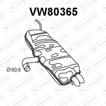 Tłumik VOLKSWAGEN - 1K6253609CM 1K6253609CT 
