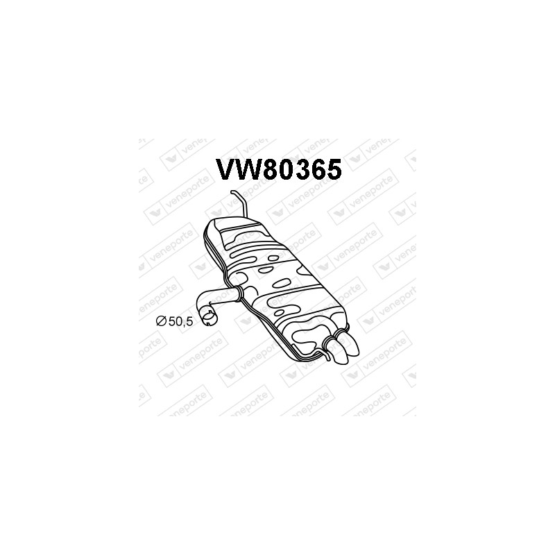 Tłumik VOLKSWAGEN - 1K6253609CM 1K6253609CT 