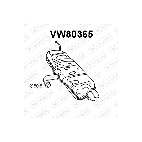 Tłumik VOLKSWAGEN - 1K6253609CM 1K6253609CT 