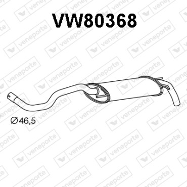 Tłumik VOLKSWAGEN - 6N0253609AF 6N0253609AJ 6N0253609E