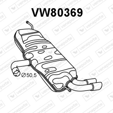 Tłumik VOLKSWAGEN - 5K6253609E 5K6253609M 5K6253609S