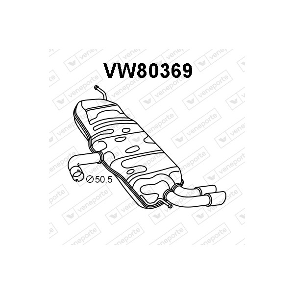 Tłumik VOLKSWAGEN - 5K6253609E 5K6253609M 5K6253609S