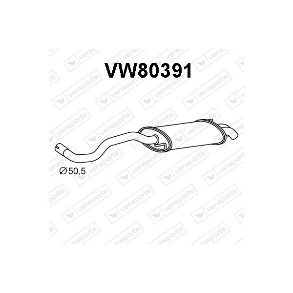 Tłumik VOLKSWAGEN - 6N0253609AD 6N0253609F JZW253609AF