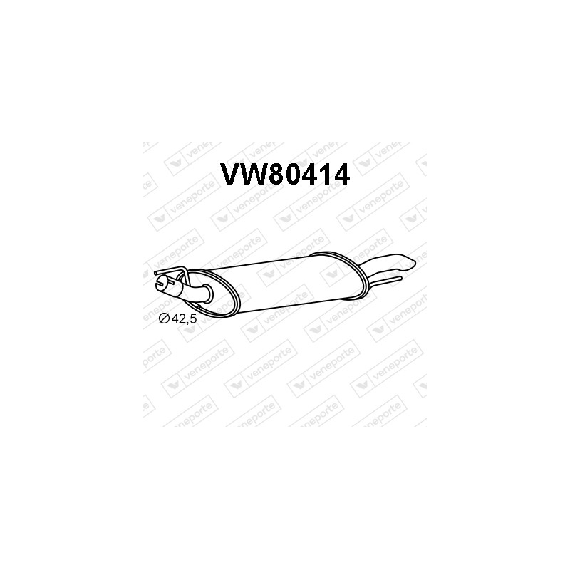 Tłumik VOLKSWAGEN - 1H6253609AA 1H6253609AB 1H6253609BB