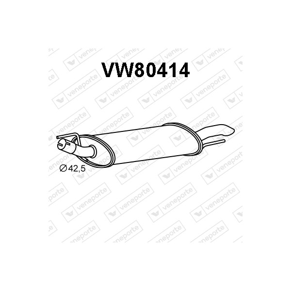 Tłumik VOLKSWAGEN - 1H6253609AA 1H6253609AB 1H6253609BB