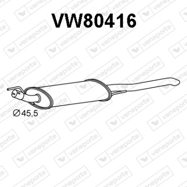 Tłumik VOLKSWAGEN - 1H9253609F  