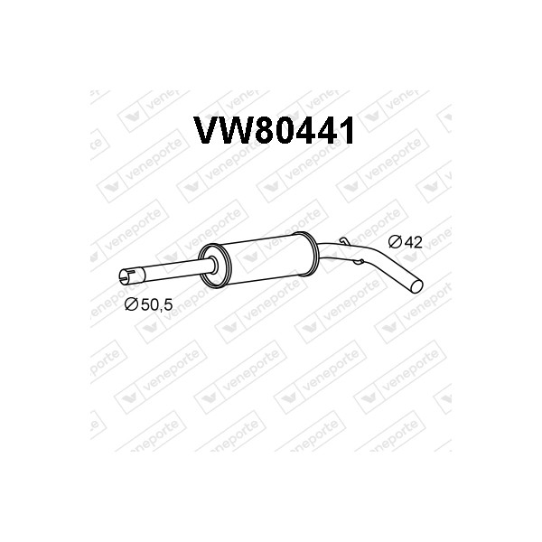 Tłumik VOLKSWAGEN - 6N0253209AC 6N0253209J JZW253209Q