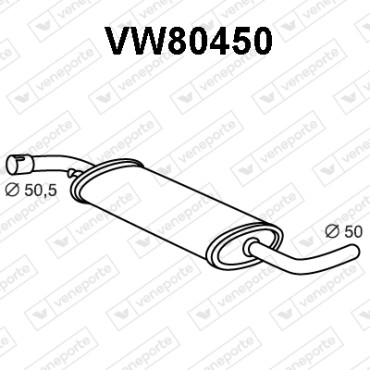 Tłumik VOLKSWAGEN - 017142409C 023253409B 023253409D