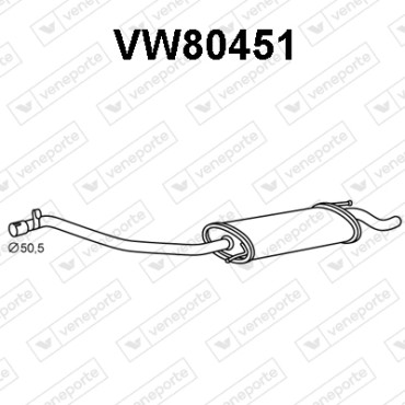 Tłumik VOLKSWAGEN - 028253609 028253609B 028253609D