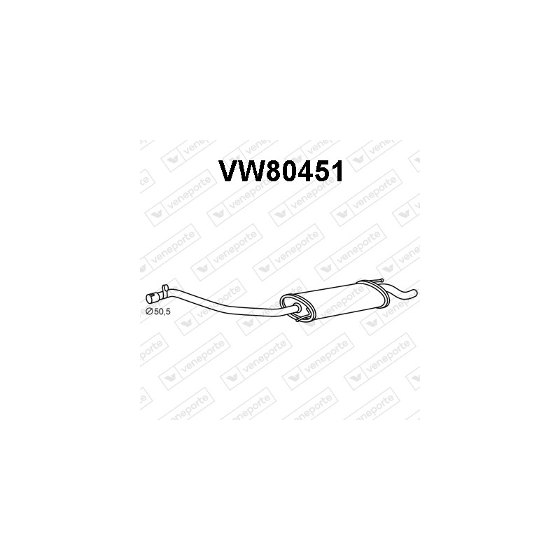 Tłumik VOLKSWAGEN - 028253609 028253609B 028253609D