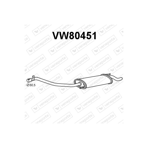 Tłumik VOLKSWAGEN - 028253609 028253609B 028253609D