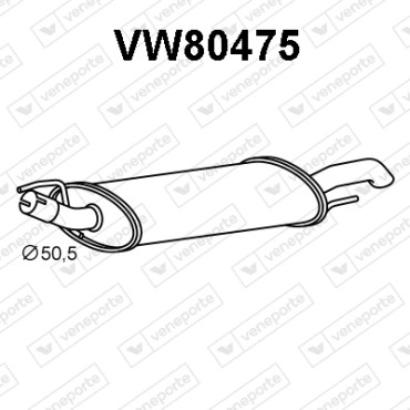 Tłumik VOLKSWAGEN - 1H6253609AE  