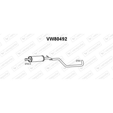 Tłumik VOLKSWAGEN - 1T0253209 1T0253209AB 1T0253209CS
