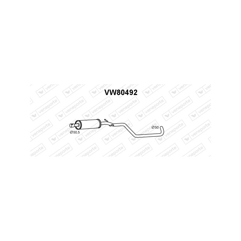 Tłumik VOLKSWAGEN - 1T0253209 1T0253209AB 1T0253209CS