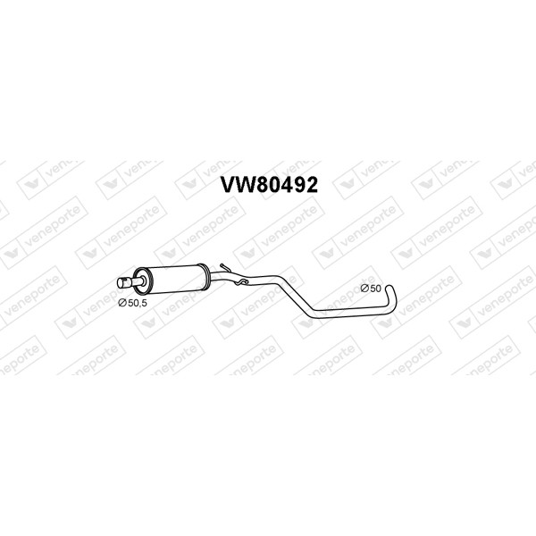 Tłumik VOLKSWAGEN - 1T0253209 1T0253209AB 1T0253209CS
