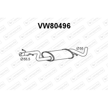 Tłumik VOLKSWAGEN - 1T0253209AJ 1T0253209B 1T0253209T