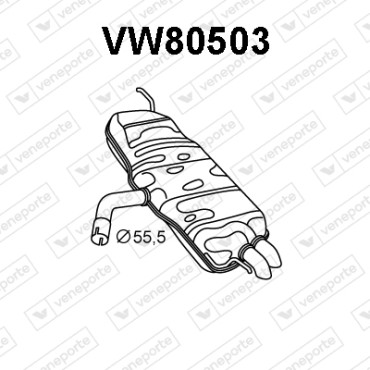 Tłumik VOLKSWAGEN - 1T0253609D  