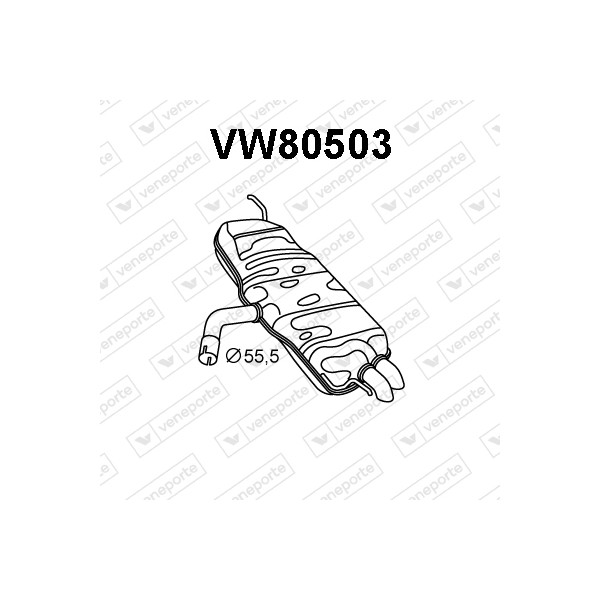 Tłumik VOLKSWAGEN - 1T0253609D  