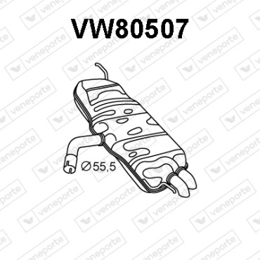 Tłumik VOLKSWAGEN - 1K6253609L  