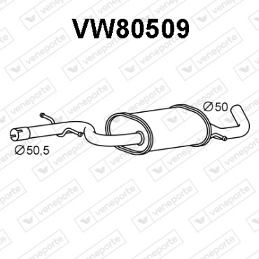 Tłumik VOLKSWAGEN - 1T0253209E JZW253209G 