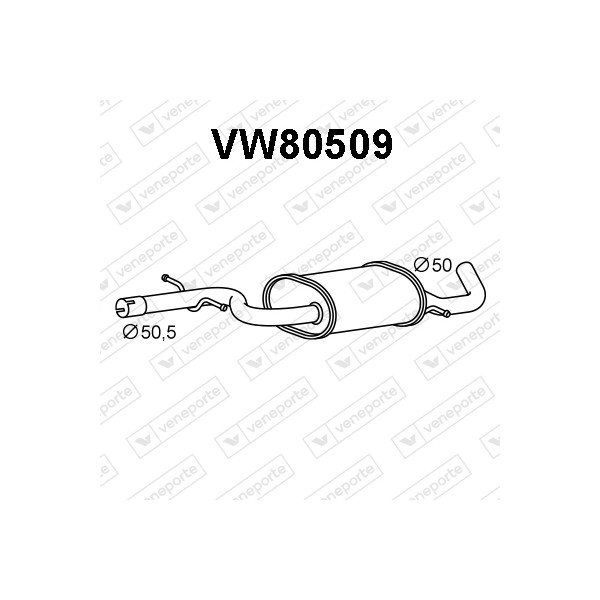 Tłumik VOLKSWAGEN - 1T0253209E JZW253209G 