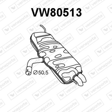 Tłumik VOLKSWAGEN - 1K6253609Q 1K6253609R 