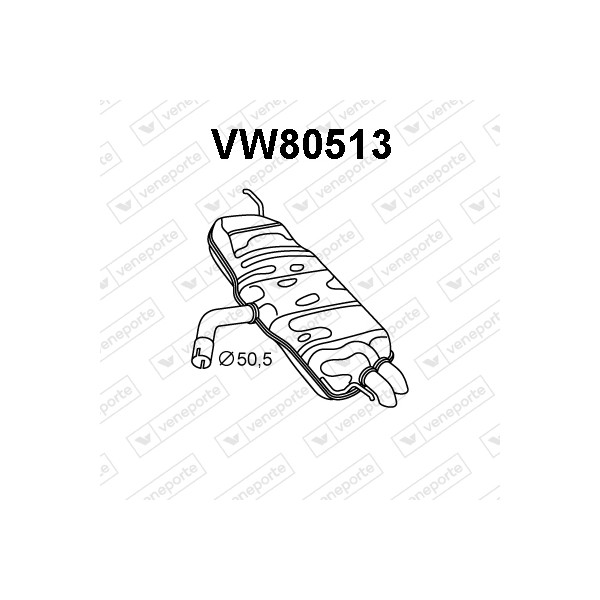 Tłumik VOLKSWAGEN - 1K6253609Q 1K6253609R 