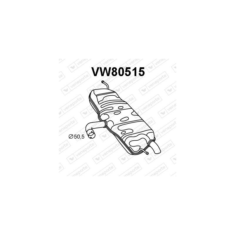 Tłumik VOLKSWAGEN - 1K6253609CD 1K6253609F 1K6253609H