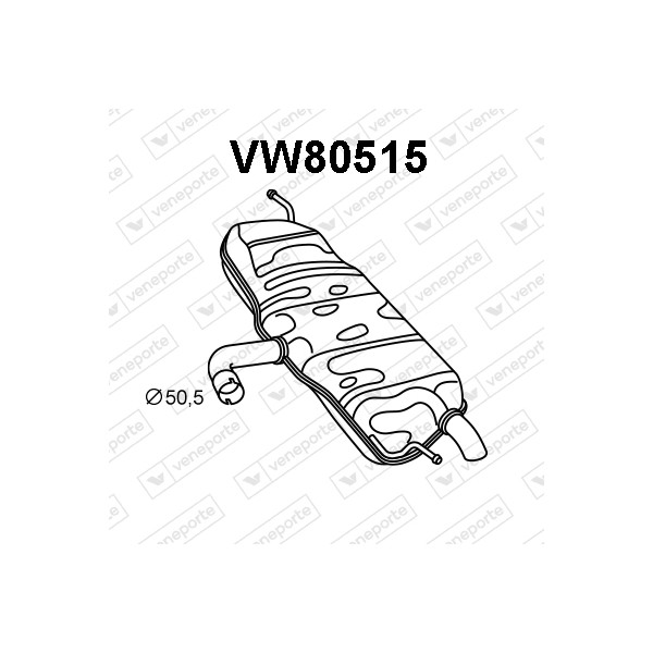 Tłumik VOLKSWAGEN - 1K6253609CD 1K6253609F 1K6253609H