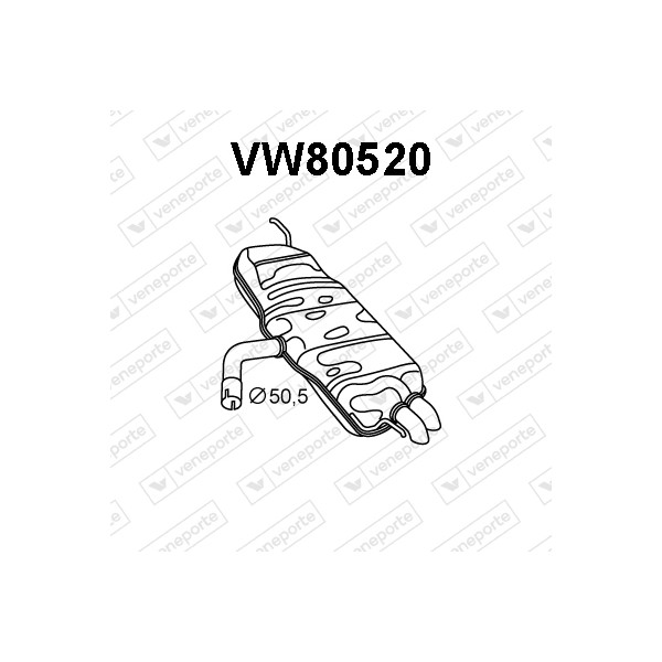 Tłumik VOLKSWAGEN - 1T0253181BN 1T0253207AM 1T0253609E