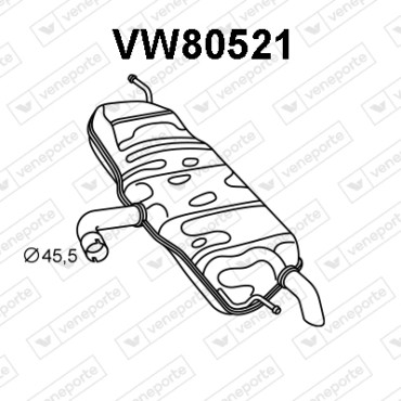 Tłumik VOLKSWAGEN - 1K6253609D 1K6253609E 5K6253609D
